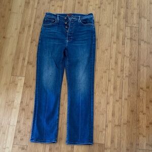 Mother Buttonfly Classic Blue Women's Cropped Jeans Sz 29